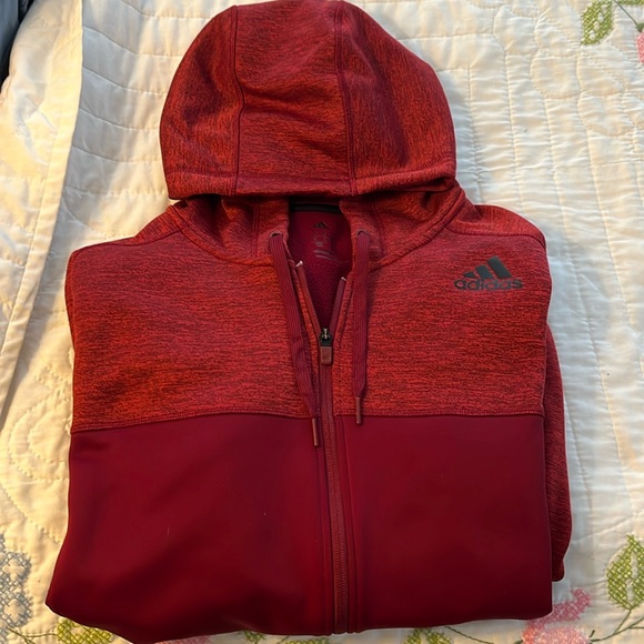 Mens Adidas zip up hoodie climowarm size large - Picture 1 of 5